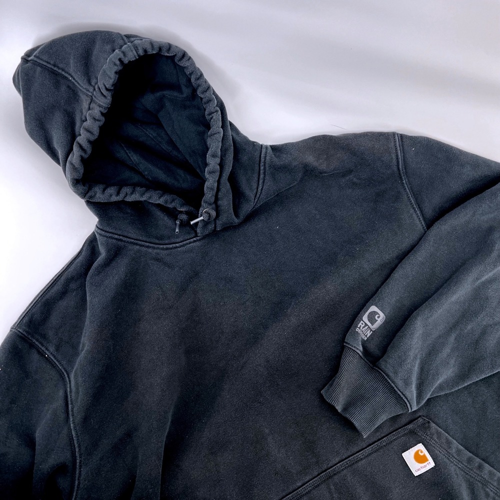 Carhartt Paxton Rain Defender Hoodie Mens 3XL Black Workwear Sweatshirt 100615